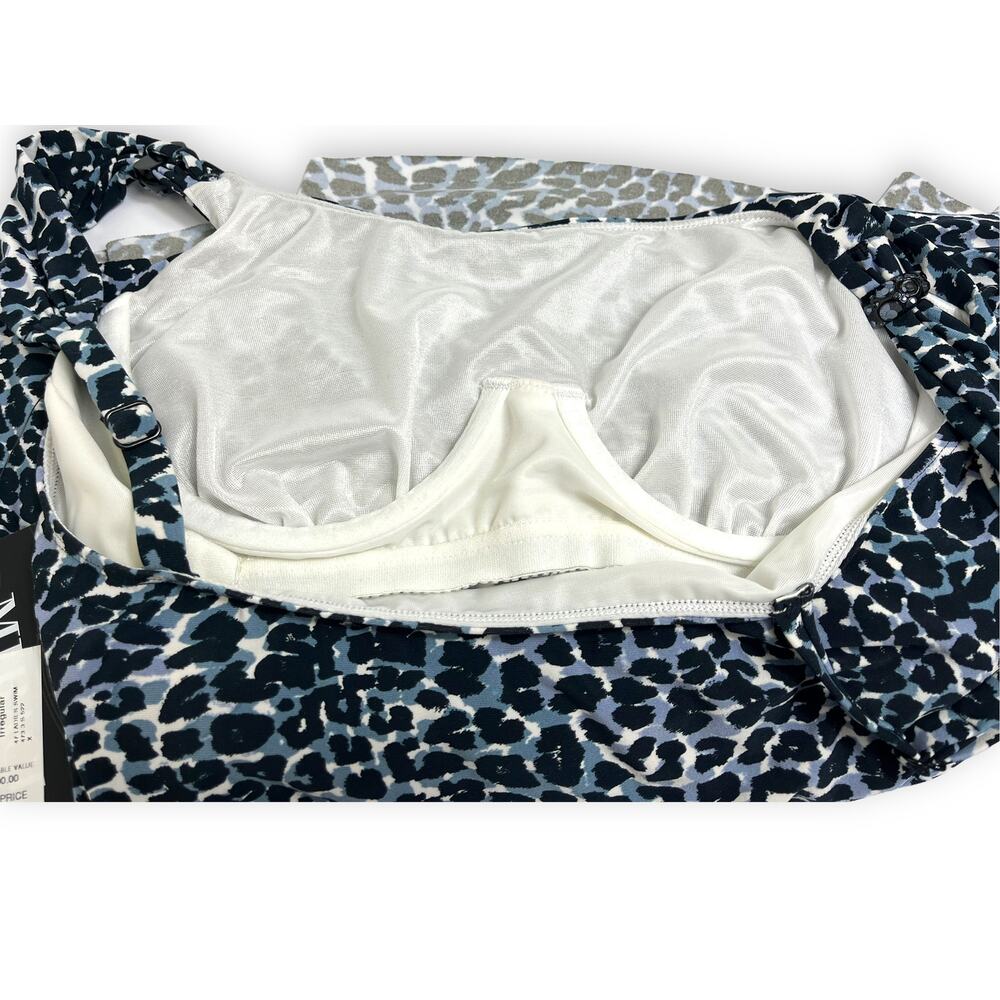 Miraclesuit Dazzle Tankini Underwire Top | Size 8 | Luxe Leopard  - Black Grey - Picture 8 of 10